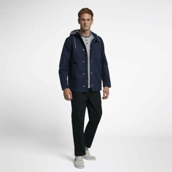 Hurley Mac A Frame Full-Zip Hooded Cotton Jacket Mens Large - Picture 6 of 14